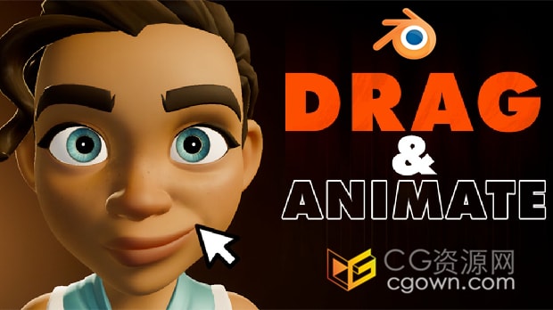 Blender插件Blaze Animate V1.0.3点击并拖动骨骼绑定动画+视频教程