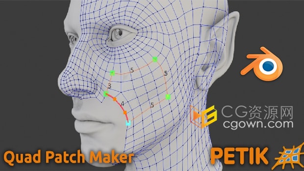Blender插件重新拓扑修补工具Petik v2.0.4 – Retopology Patch Maker