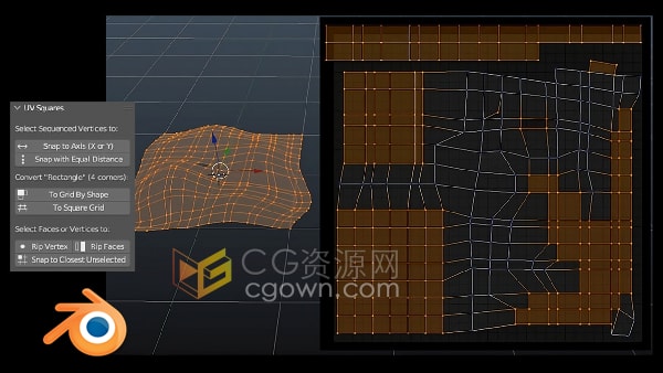 Blender插件UV Squares v1.15.0 UV编辑器工具