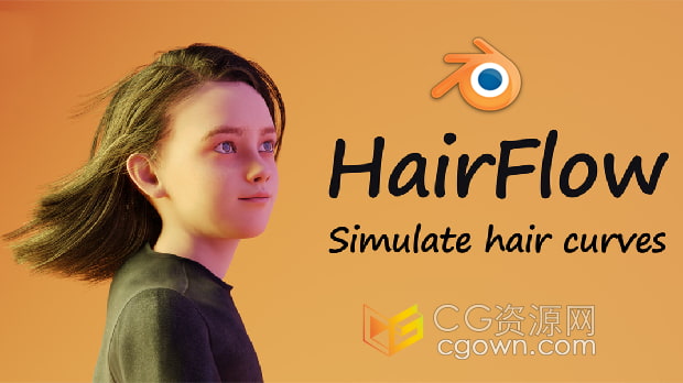 Blender插件HairFlow V1.2.1模拟毛发系统动画工具