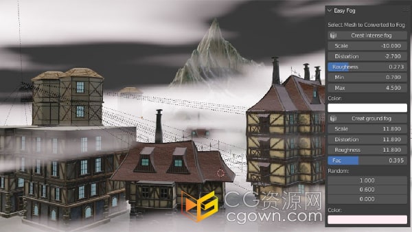 Easy Fog V1.1.0 Blender插件模拟三维体积雾环境