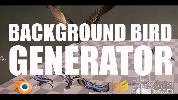 Blender插件Bird Generator v02自动动画鸟类生成器