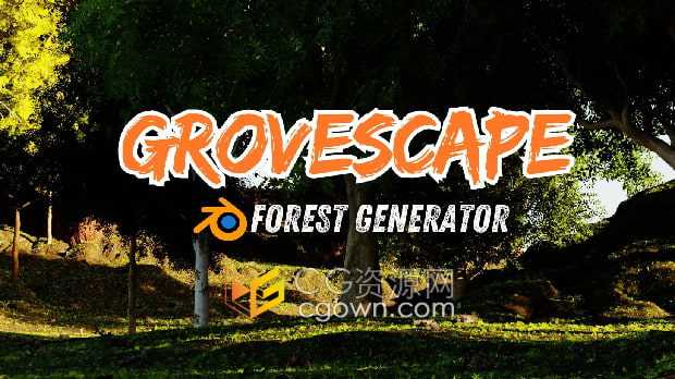 Blender插件GroveScape森林树木植物生成器