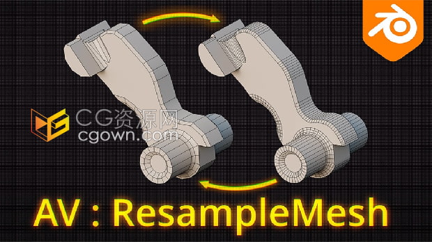 Blender插件Resample Mesh v1.0.4智能平滑三维模型网格工具