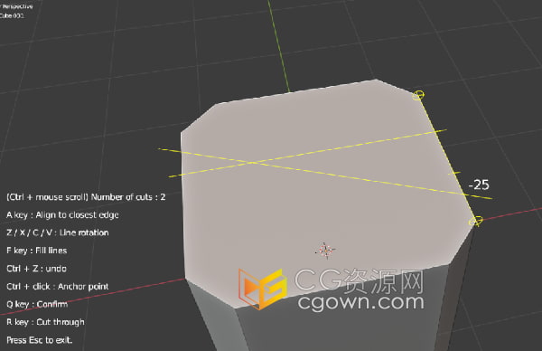 Face Cutter v1.8.0 Blender插件线条切割面模型工具