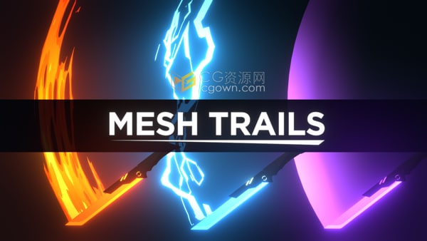 Mesh Trails v1.3.3 Blender插件卡通光效路径拖尾轨迹生成器+视频教程