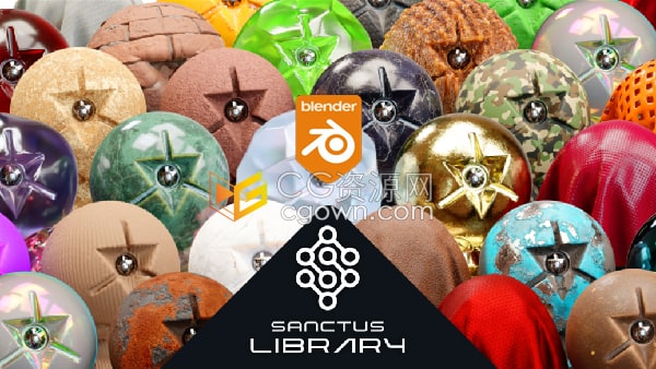Blender插件Sanctus Library – Procedural Materials V3.2.1共1000+种材质