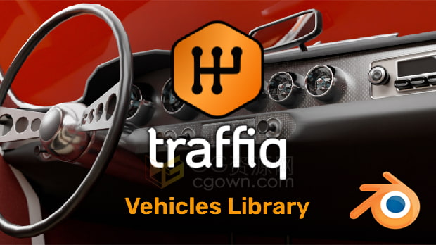 Blender插件Car Library – Traffiq Library Full v2.3.0绑定汽车模型预设