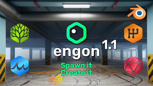 Blender 4.1插件Engon v1.2开源资产管理器