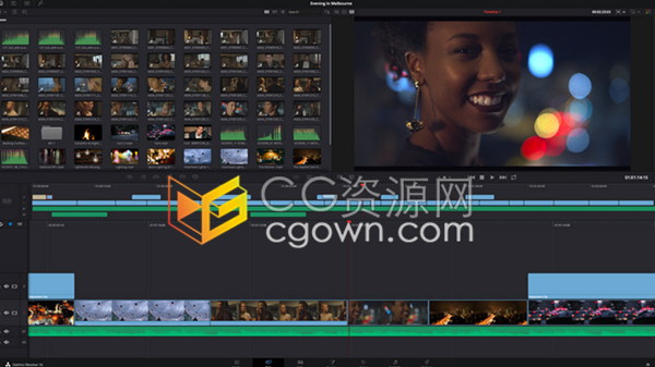 详细了解学习DaVinci Resolve 16中工作CUT快编功能流程视频教程下载