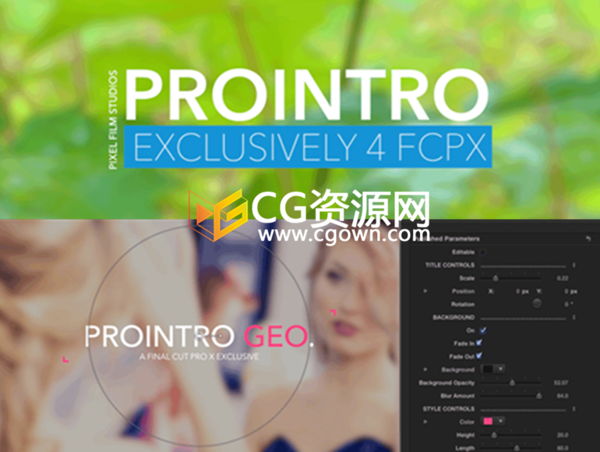 FCPX插件 ProIntro Geometric 30组文字排版标题介绍动画 免费下载
