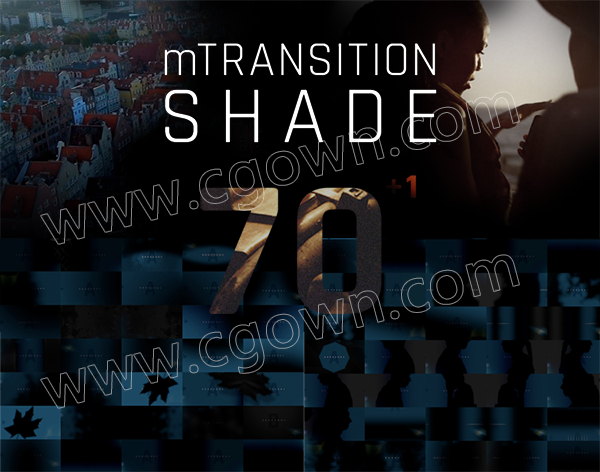 mTransition Shade FCPX插件71组阴影遮罩擦拭黑场暗角渡转场效果