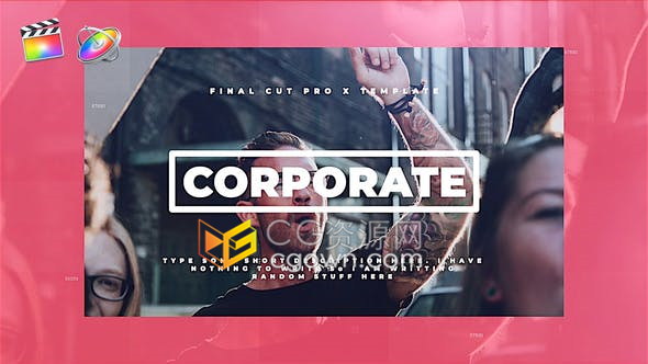 FCPX插件现代企业商务活动宣传介绍视频图文推广演示动画制作免费下载