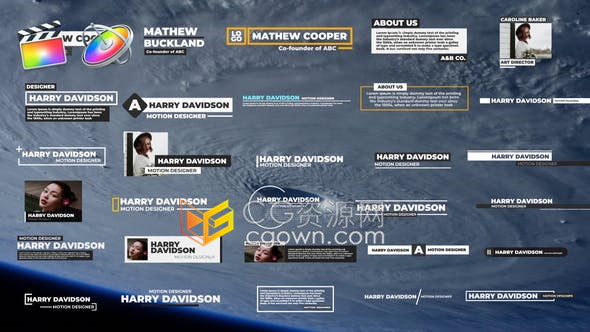 FCPX插件30组现代商务文字标题动画设计视频字幕条预设包下载