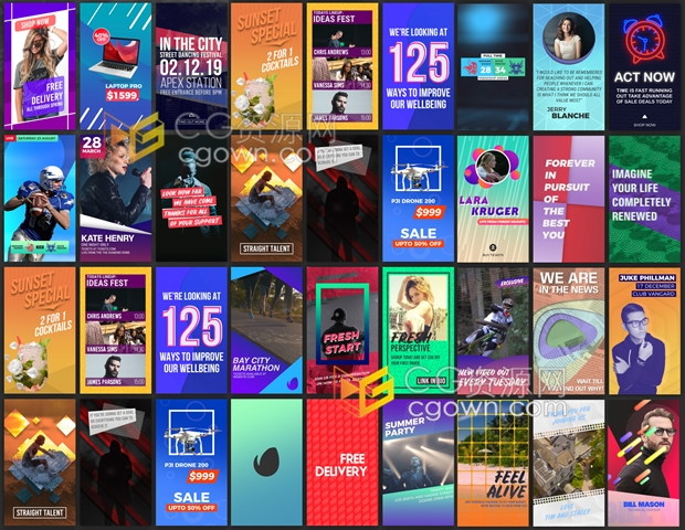 30种手机竖屏幕广告宣传视频包装排版动画动态介绍效果-FCPX插件免费下载