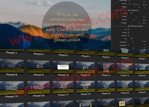 Paragraph FCPX插件30种企业商务文字标题动画效果FinalCutProX