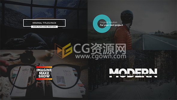 免费下载 35 Titles FCPX插件文字标题字幕条动画预设效果