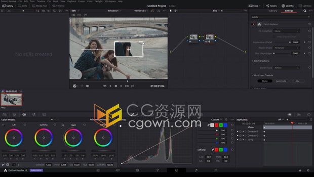 学习Resolve Paint Fixing移除视频多余物体修复画面工具-达芬奇教程