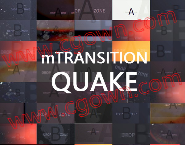 FCPX转场TransitionQuake插件50种震撼宣传预告大片抖动转场特效