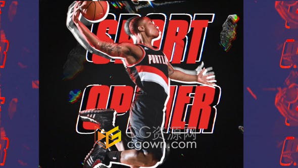 Apple Motion模板Sport Action Intro体育运动简介视频片头-FCPX插件