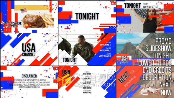 FCPX插件Motion模板-政治电视广播频道包装设计