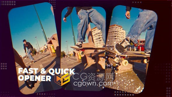 FCPX插件Motion模板-现代时尚动态图文快速动感宣传视频片头