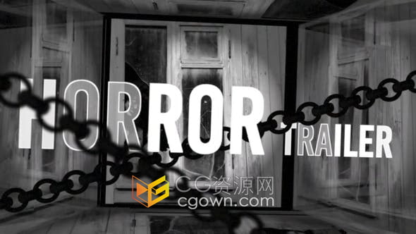 FCPX插件与Motion模板-黑暗恐怖房间空间动画视频片头