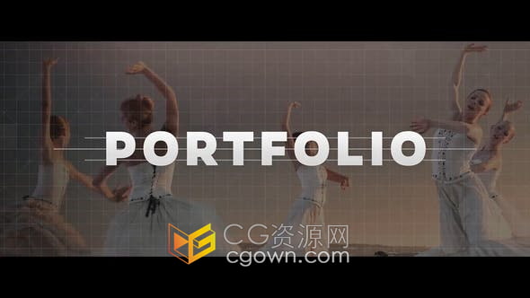 FCPX插件与Motion模板-网格背景图片文字开场视频片头制作