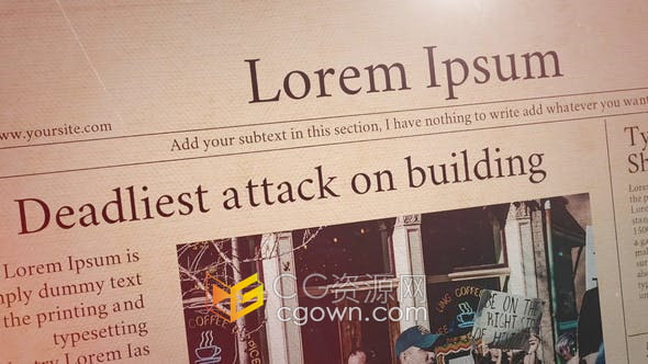 FCPX插件-8种新闻报纸页面设计动画介绍宣传片视频效果