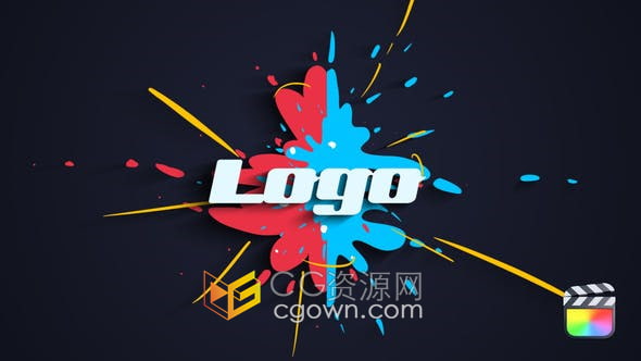 Liquid Splash Logo FCPX插件卡通流体图形动画MG效果视频片头