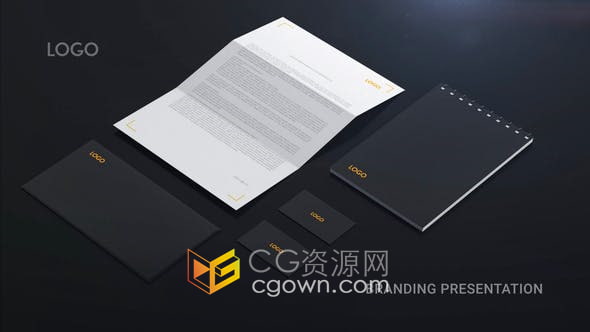 FCPX插件-企业品牌名片公司设计文件信封笔记本视频模板