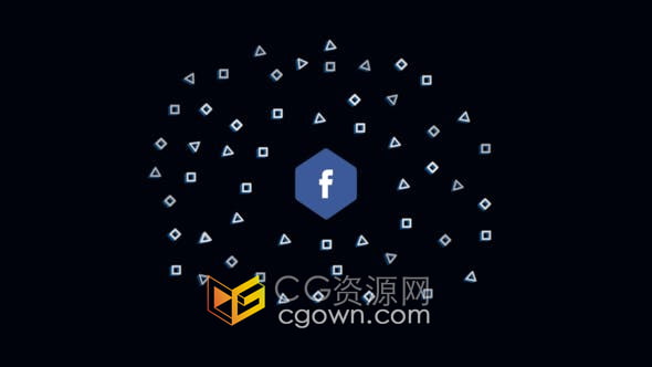 FCPX插件-6组简单图形动画媒体平台LOGO视频片头