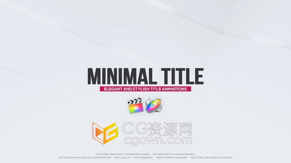 FCPX插件-18组现代设计文字标题排版介绍视频字幕动画