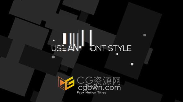 Modern Glitch Design Titles FCPX 10个现代故障设计标题动画