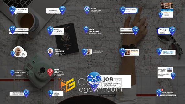 FCPX插件-22组定位图形动画视频字幕条文字标题