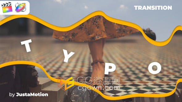 Typo Transitions FCPX插件6组图形动画转场节目采访视频博客使用
