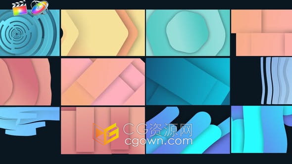 Trendy Transitions FCPX插件14组时尚图形动画过渡视频转场效果