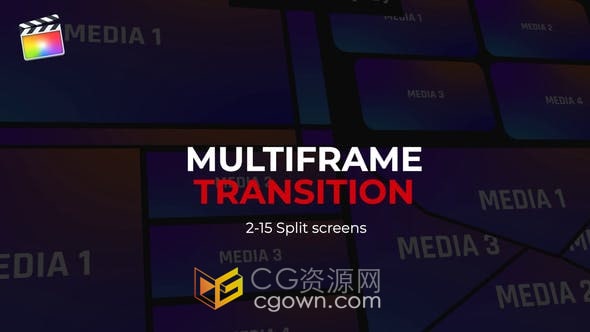 100多种多画面视频分屏过渡转场动画效果制作-FCPX插件