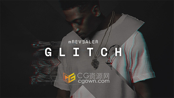 mRevealer Glitch FCPX插件30种故障毛刺失真文字标题特效动画