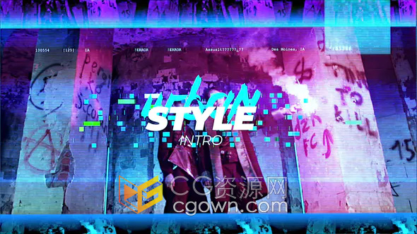 Cyberpunk Intro FCPX插件赛博朋克风格宣传视频片头主题模板