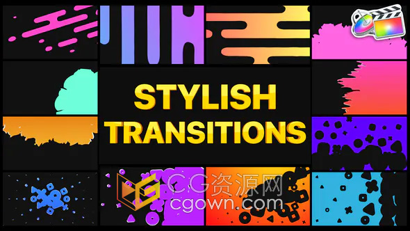 Stylish Transitions FCPX插件12种炫酷图形动画视频转场