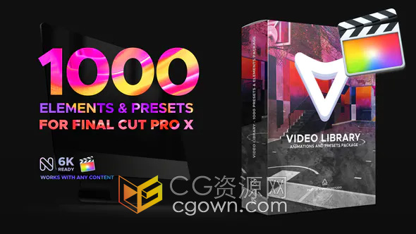 Video Library FCPX插件1000多个视频效果特效预设