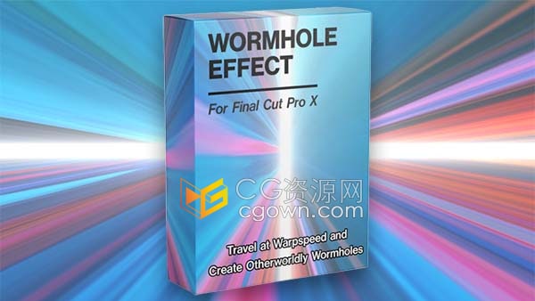 虫洞效果FCPX插件制作速度加速穿越特效Wormhole Effect