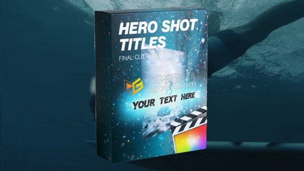 Hero Shot Titles FCPX插件6种3D浮动效果文字标题动画
