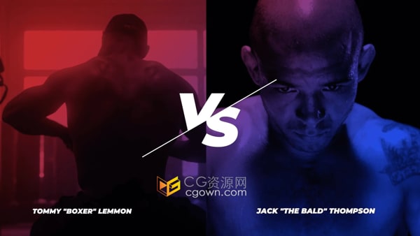 FCPX插件30种比赛对战双方选手信息介绍屏幕动画预设