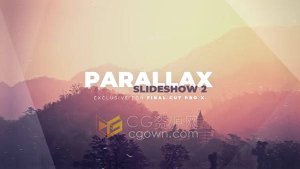 FCPX插件15组视差幻灯片场景制作图文介绍宣传视频