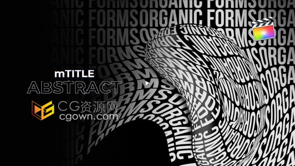mTitle Abstract FCPX插件50组现代创意抽象文字标题排版动态海报