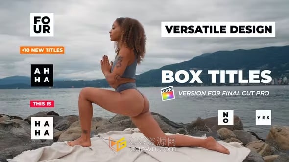 FCPX插件带底背景框文字标题动画Box Titles / Text Animation