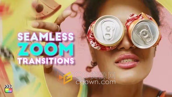FCPX插件44种旋转拉伸倾斜缩放无缝转场过渡Seamless Zoom Transitions