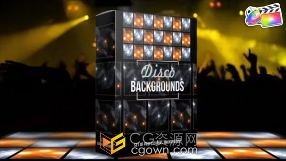 FCPX插件10种舞台LED屏幕闪烁灯光背景视频DJ素材VJ Pack 02